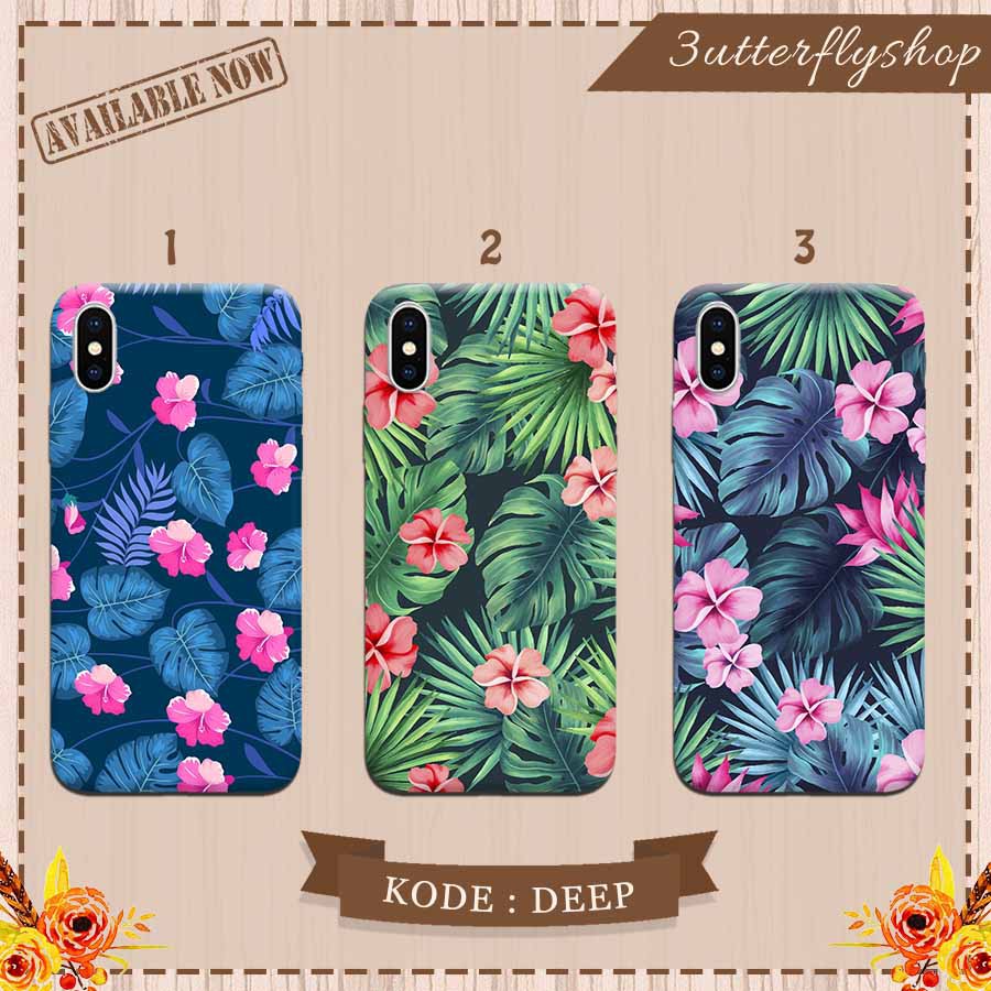 Tropical Floral Dark case Oppo Vivo Realme Redmi Xiaomi Samsung Iphone