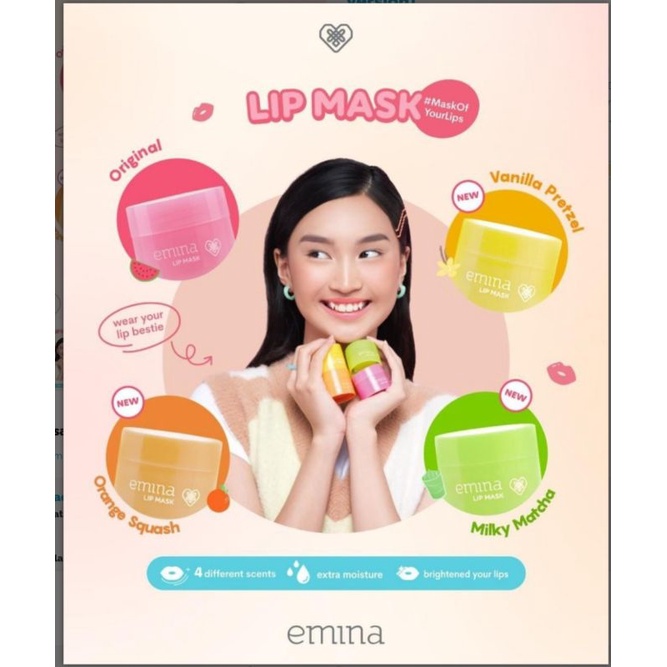 Emina Lip Mask 9 gr - Perawatan Bibir