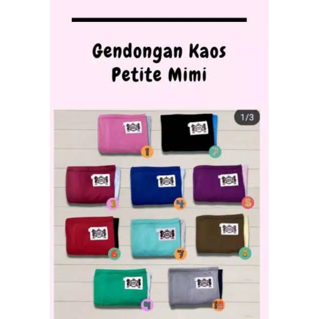 Petite Mimi Gendongan Sling Polos (Tersedia varian Warna dan Ukuran)