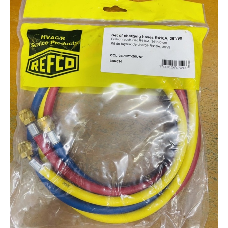 Selang manifold R410 R32 Refco original selang analiser 90cm