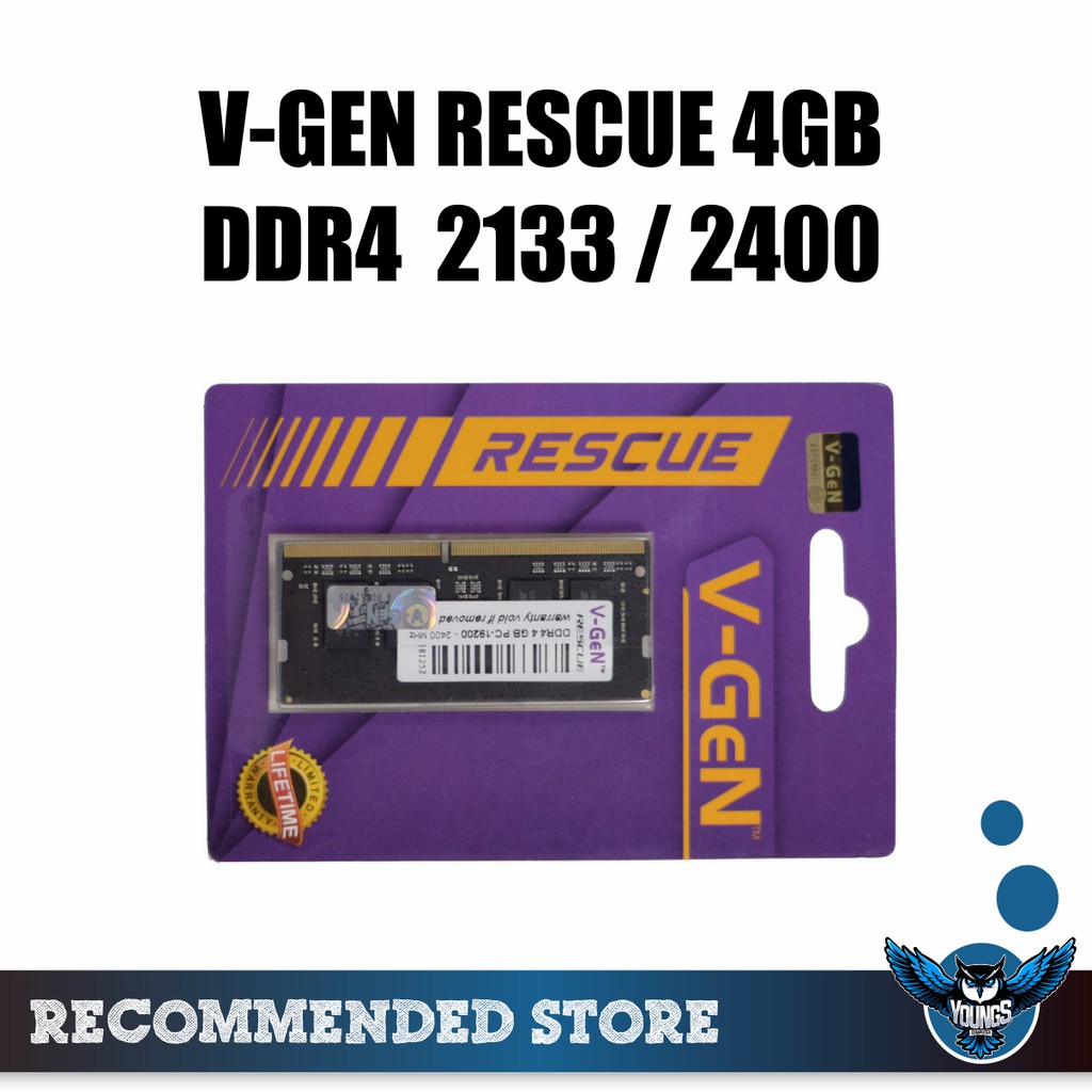 RAM LAPTOP V-GEN RESCUE 4GB DDR4 PC-17000 / 19200 SODIMM VGEN