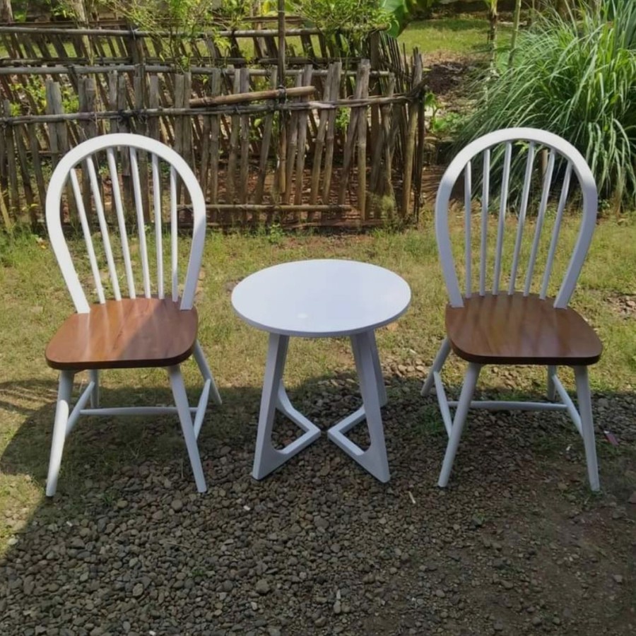 KURSI TERAS MINIMALIS | MEJA MAKAN KAYU BALON | KURSI AMERIKA KLASIK