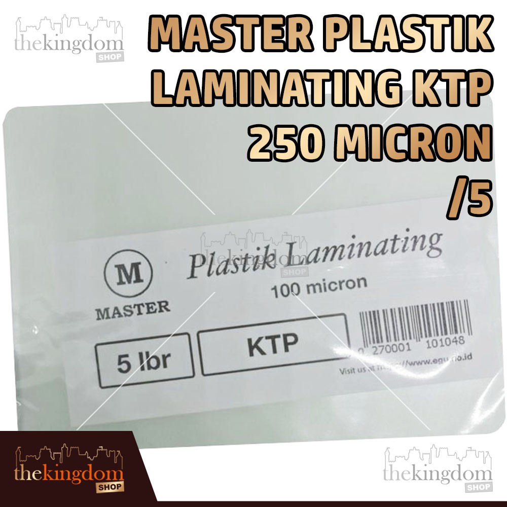 

Master Plastik Laminating KTP 250micron /5 Pembungkus Pelindung