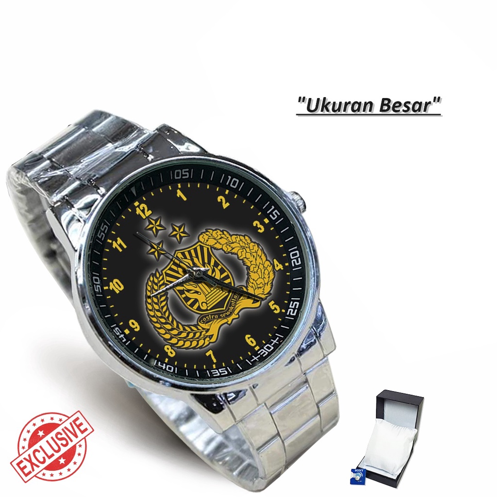 Jam Tangan Rantai Couple POLRI - 01 (Keren)