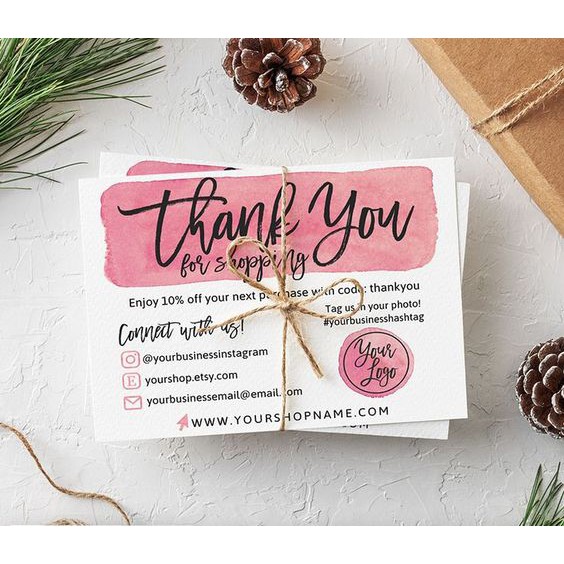 

Thank You Card / Hang Tag / Price Tag / Label Produk A3+ Art Paper 310 Gsm Custom