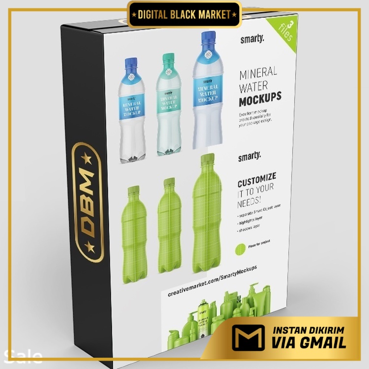 Mineral Water Bottle Mockups - Photoshop