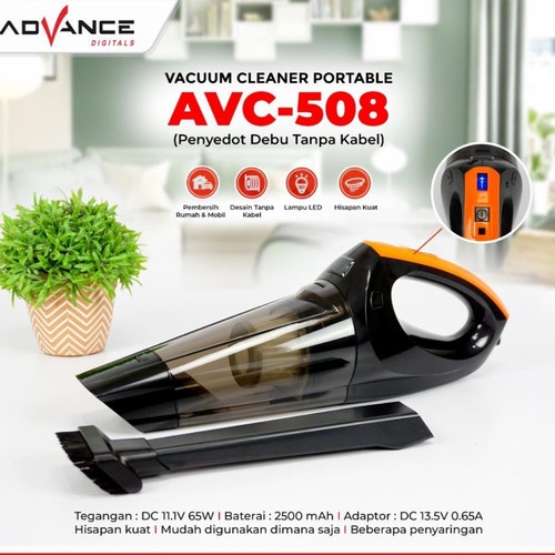 Advance Vacuum Cleaner AVC 508  Penyedot Debu Portable Wireless ORIGINAL BERGARANSI RESMI MANTAP