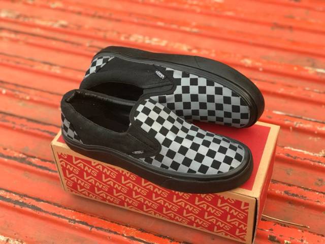 SEPATU43 VANS AUTHENTIC FULL BLACK HITAM COKLAT OLDSKOOL ERA SK8