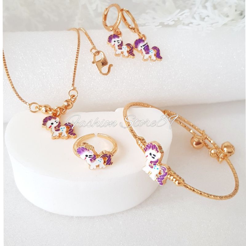 kalung Set Anak Fashion impor perhiasan lapis emas Bestseller Aneka motif Cantik