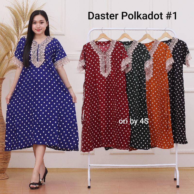 Daster Renda Pita / Daster Renda Motif Polkadot / Daster Brukat Motif Akar / Daster Akar / Renda Milo / Daster Arabian