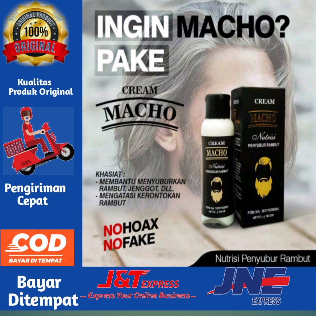 Cream Macho | Penyubur Rambut | vitamin rambut treatment rambut