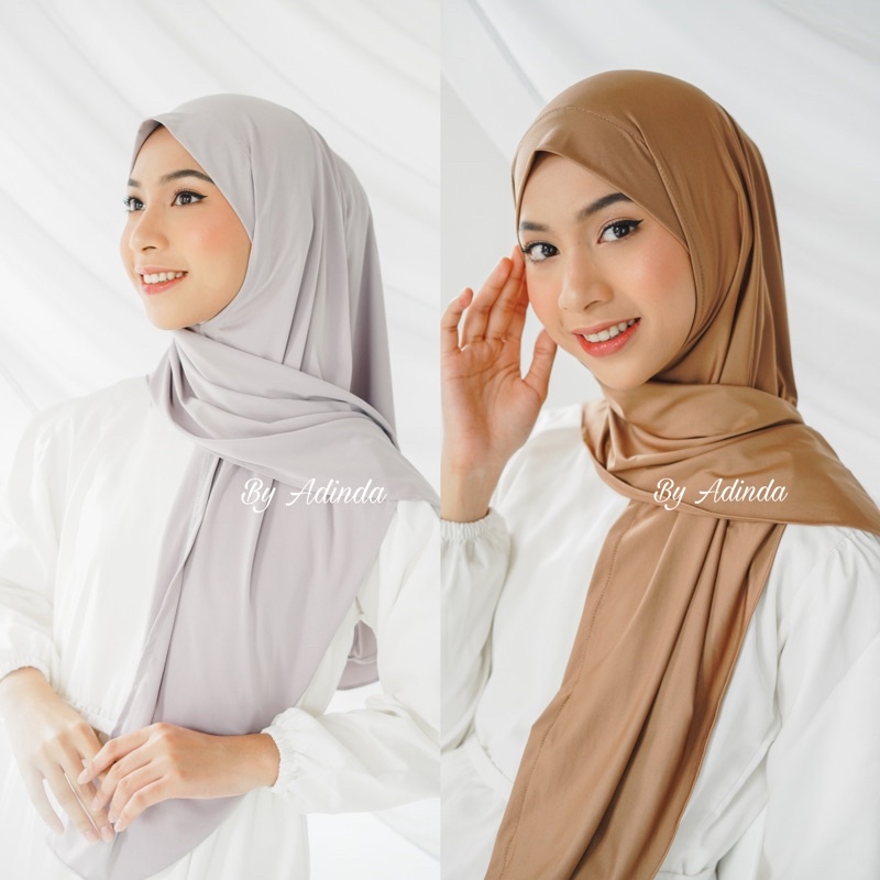 Khimar Segitiga Instan Jersey ZIYA polos bergo non pad daily hijab malay kerudung instant