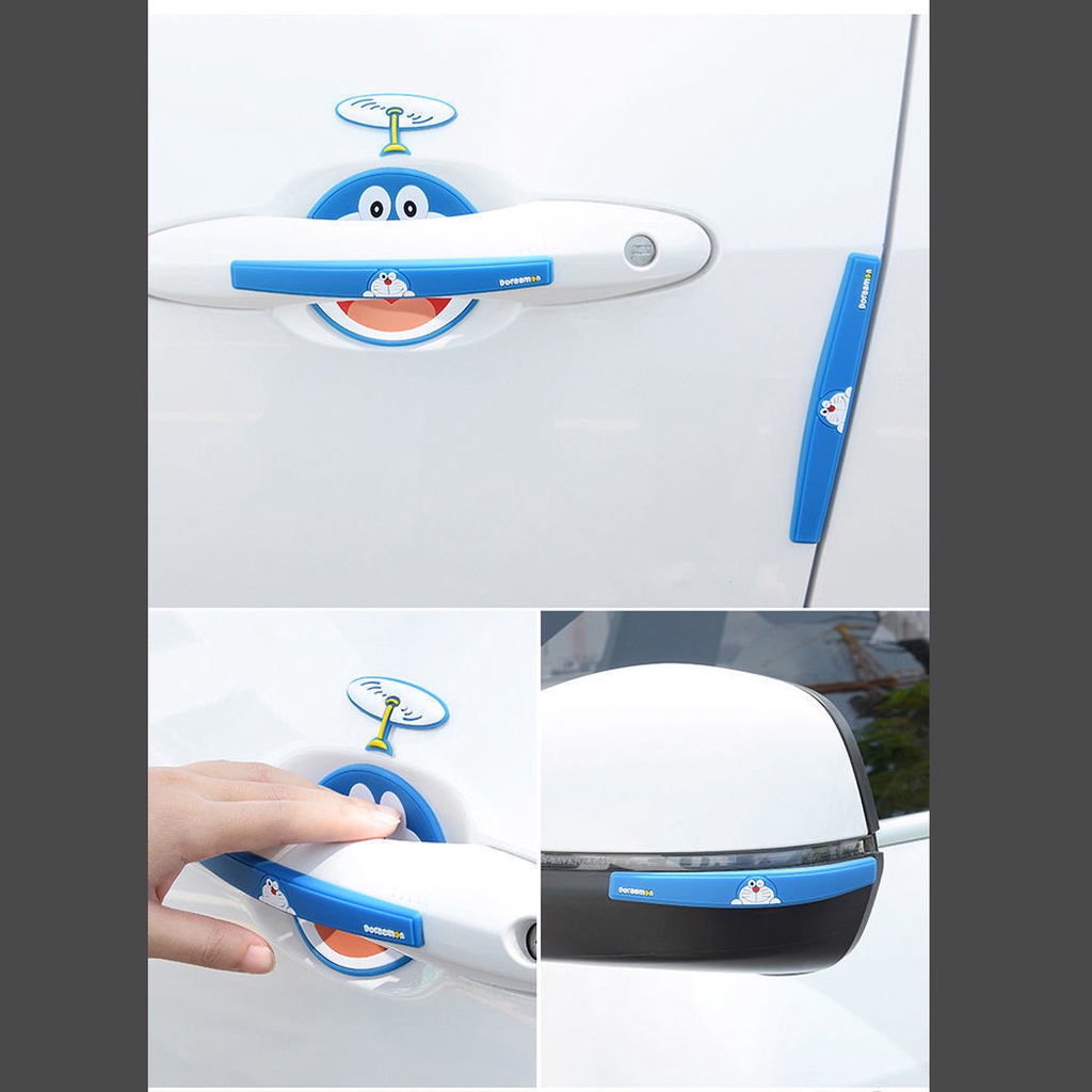 Stiker Hias Pintu Mobil Stiker Pelindung Gagang film Pelindung Kartun Lucu Universal door bowl stickers Anti-Tabrakan strip Permukaan Cat Anti Gores