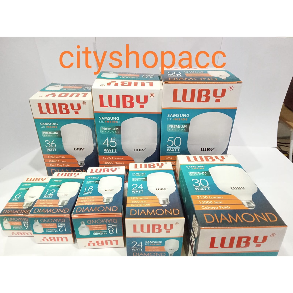 luby diamond 6W,12W, 18W lampu led capsule cahaya PUTIH samsung led