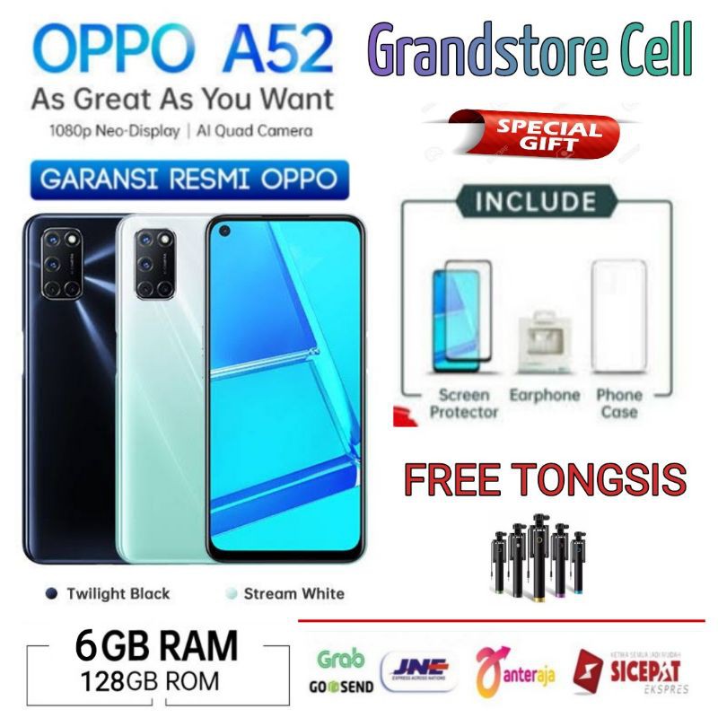 OPPO A52 RAM 6/128 GB GARANSI RESMI OPPO INDONESIA