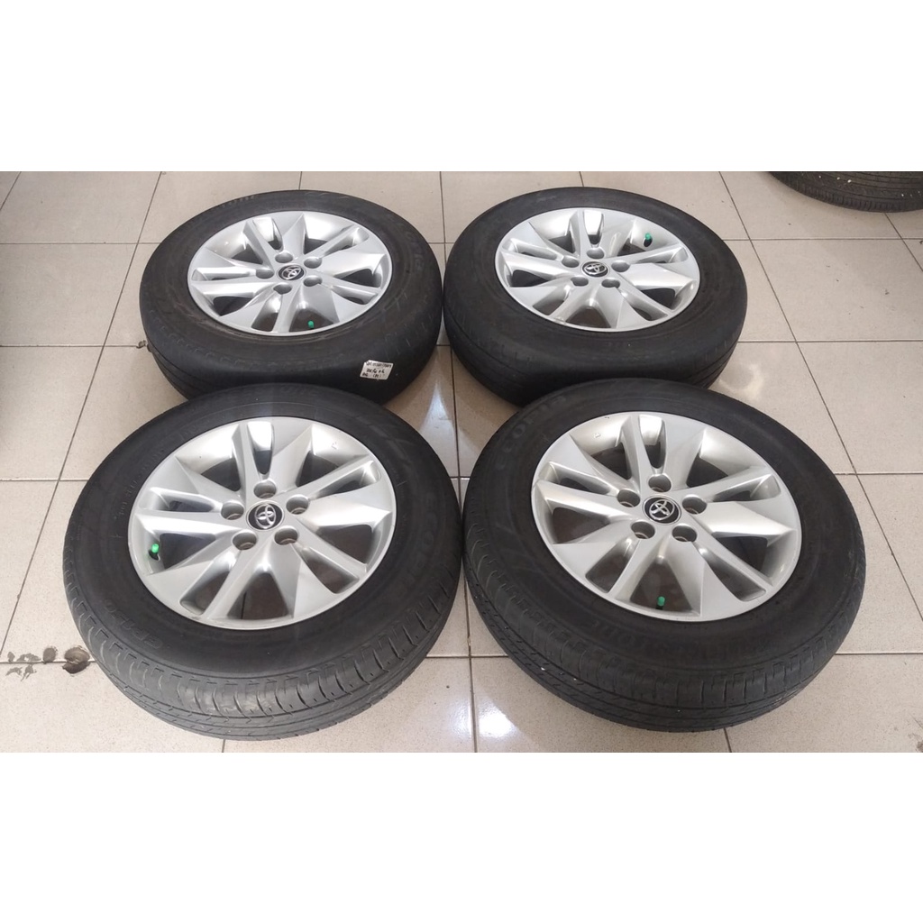 Velg Mobil Bekas Original Copotan INOVA REBORN R16 Pcd 5X114,3 ET40 SILVER + Ban Bridgestone 205 65 