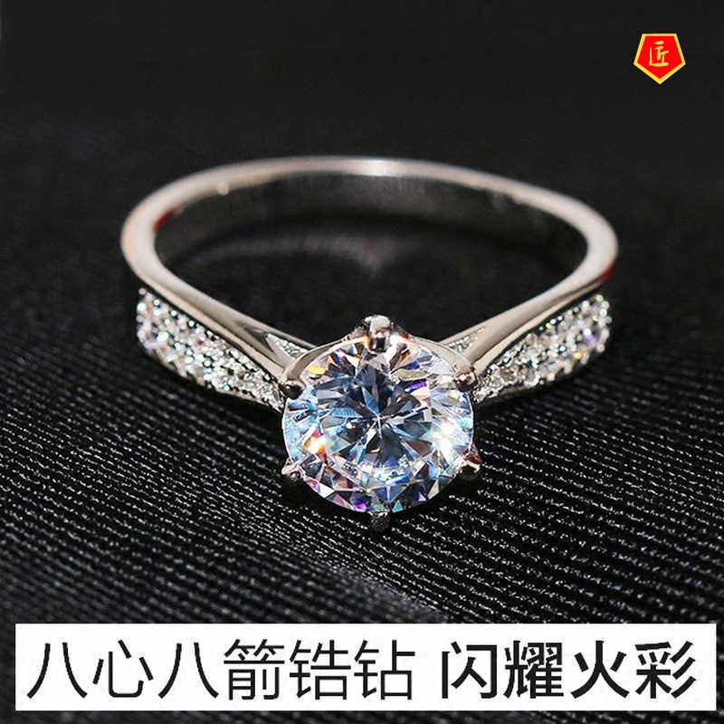 [Ready Stock]Luxury Classic Six-Claw Diamond Ring