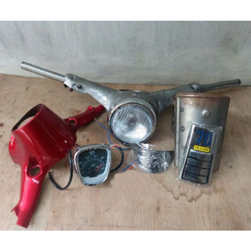 paket setang stang honda c70 paket batok c70 ful set kepala c70 panel c70