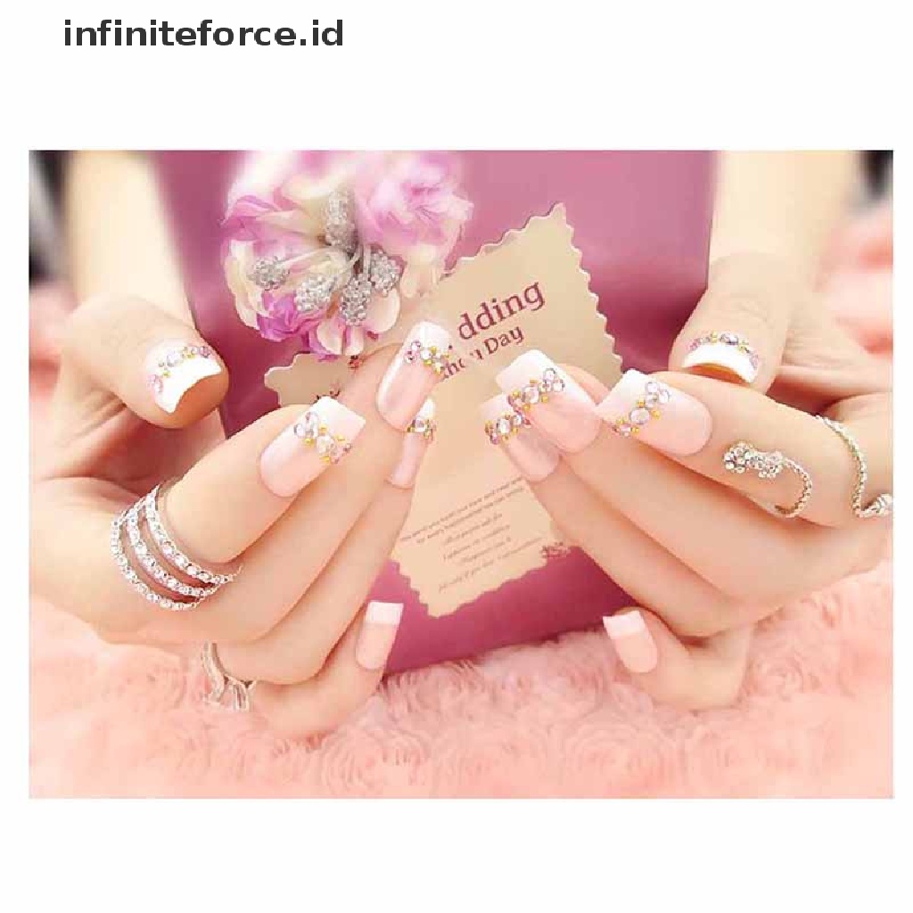 Infiniteforce.id 24pcs Kuku Palsu 3d Untuk Pengantin Wanita