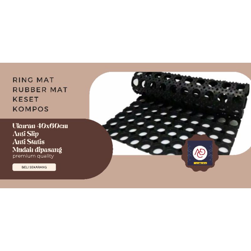 Keset Lubang Karet Keset Ring Mat Anti Slip Murah Keset Kompos