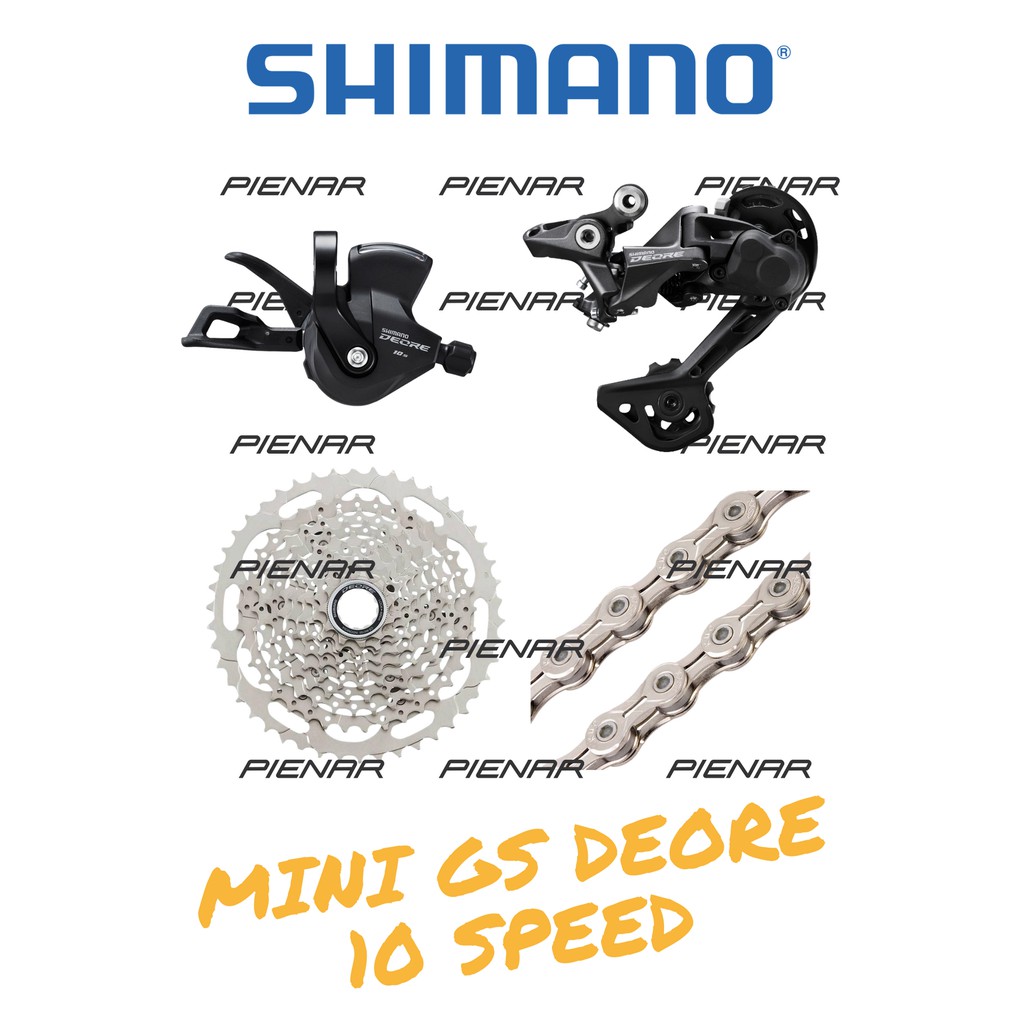 MINI GROUPSET SHIMANO DEORE 10 SPEED M4100/M5120 SHADOW RD PLUS LOCK ON 11-46T
