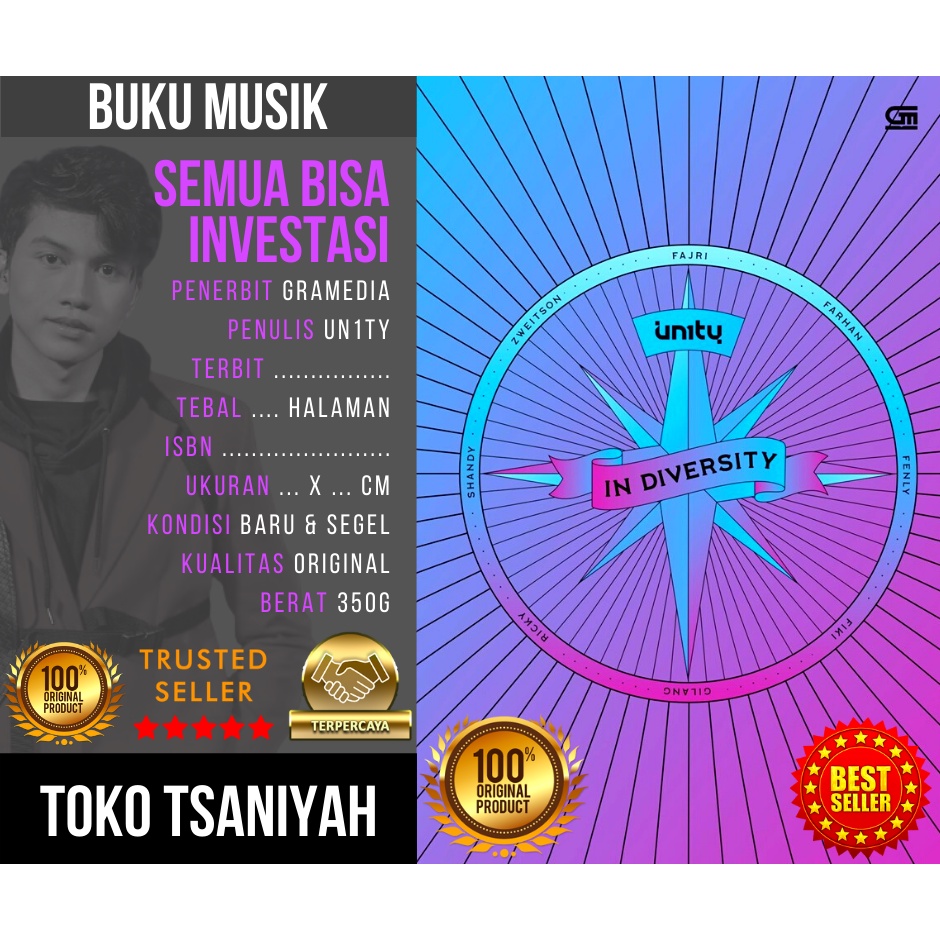 Buku Un1Ty In Diversity YouN1T Younit Unity Fajri Farhan Fenly Fiki Gilang Ricky Shandy Zweitson Buk
