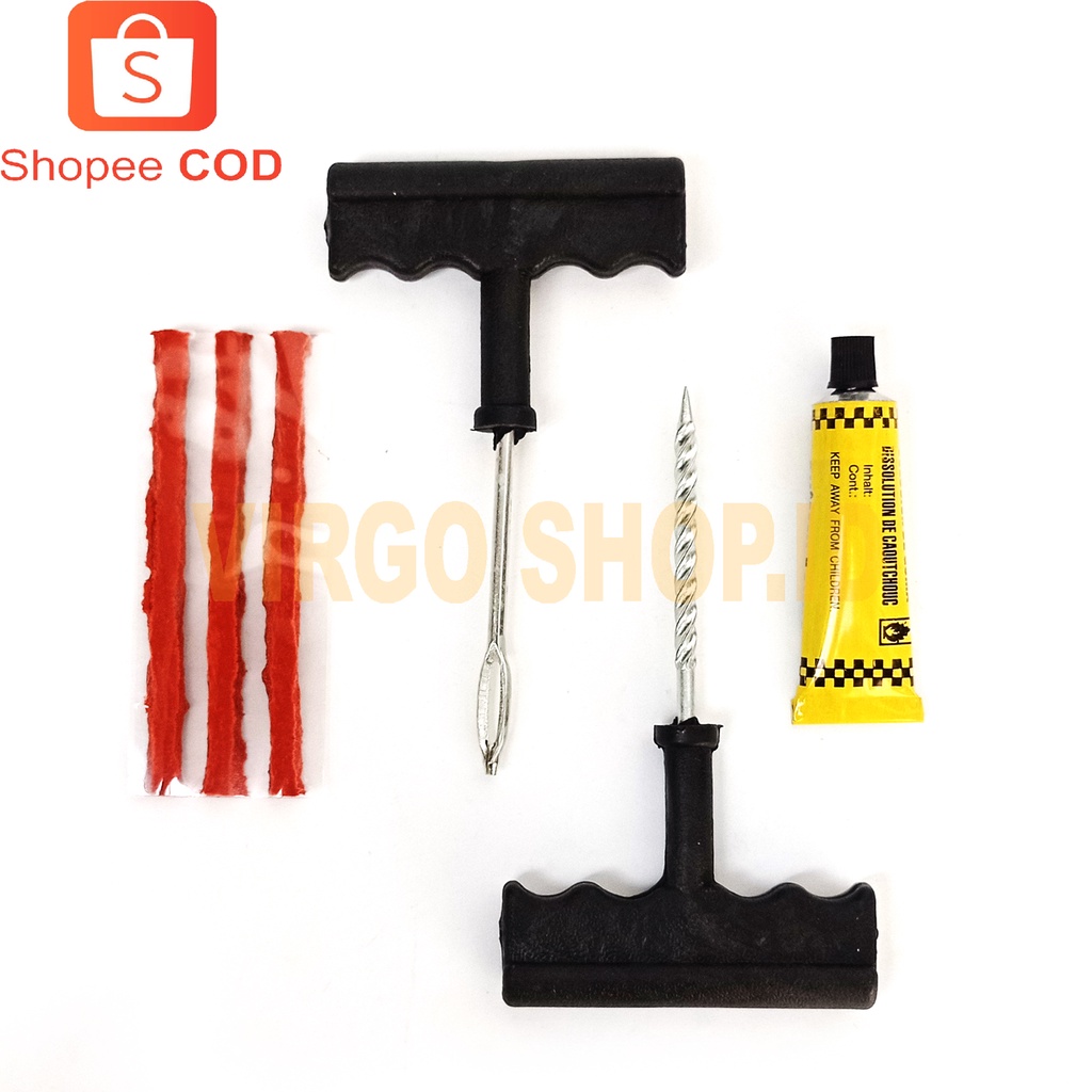 1 Set Alat tambal ban Tubless / Alat Tambal Ban Tubles / Alat Tambal Ban Tubles Motor / Tambal Ban
