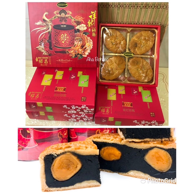 

Kue Bulan Tausa Hitam Telur 2 + Gift Box Sau Chong Singkawang / Mooncake Halal Kacang Hitam Egg