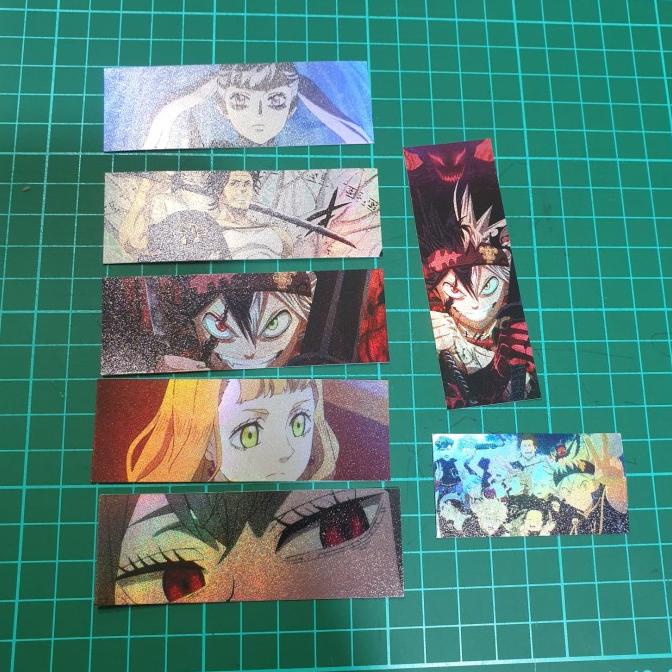 

(BISA COD) Sticker Hologram Anime Slap - PSH995 - Black Clover - Set 6pcs TERPERCAYA Kode 833