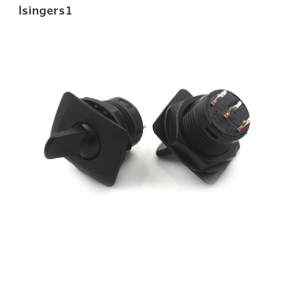 (lsingers1) 2pcs R13-402 Saklar Toggle Bulat 3Pin 2 Posisi Warna Hitam