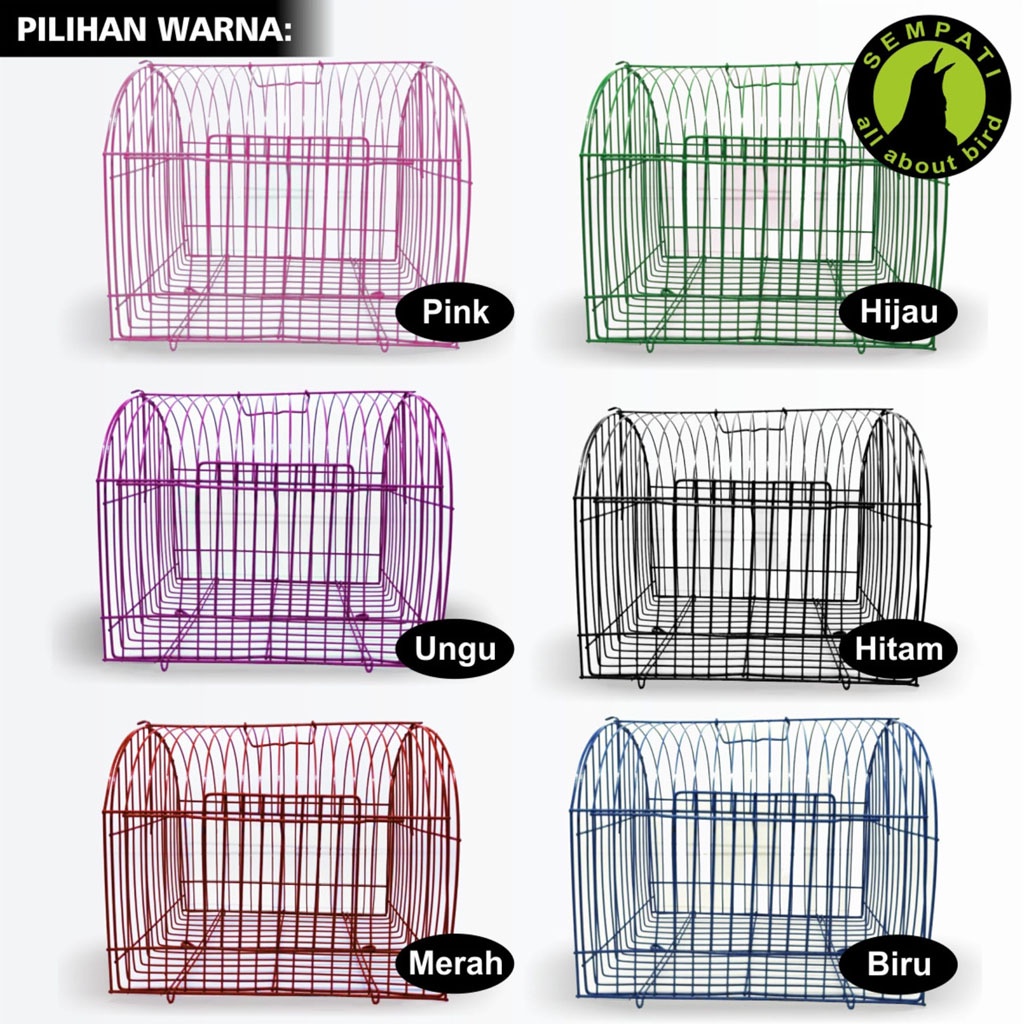 SEMPATI GROSIR KANDANG UNTULAN SANGKAR UNTULAN KANDANG BURUNG LOVEBIRD HAMSTER SUGAR GLIDER BESI MINI ISI 10 PCS-4