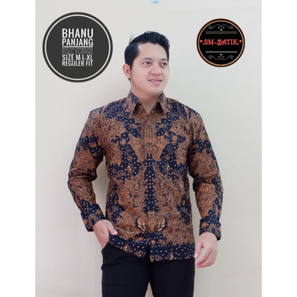 BHANU SM BATIKSOLOAMANAH KEMEJA BAJU BATIK PRIA SOLO LENGAN PANJANG PENDEK LAPIS FURING ATASAN BATIK PREMIUM MODERN KATUN HALUS GUNAWAN GURDO IJO NAGA ABU BINTARA BRAMANTYA WISAKA KUNING SUKET SEGORO PEKSI KUNING NARAYA IJO PEKSI WIBOWO LESMANA HITAM BIMA