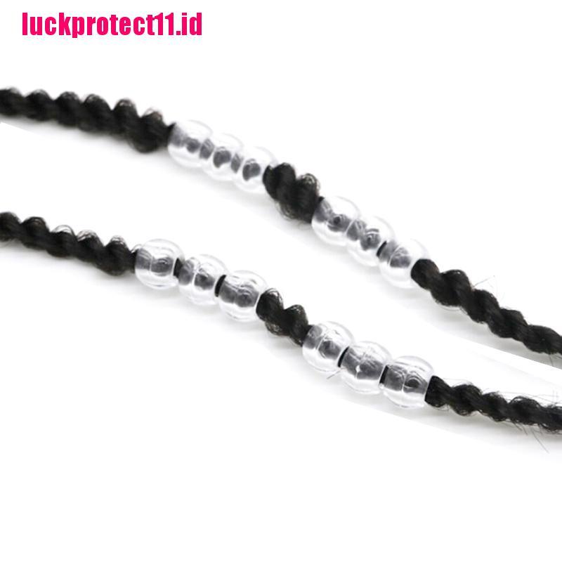 (LUCK) 100pcs Klip Cuff Transparan 6mm Untuk Rambut Gimbal