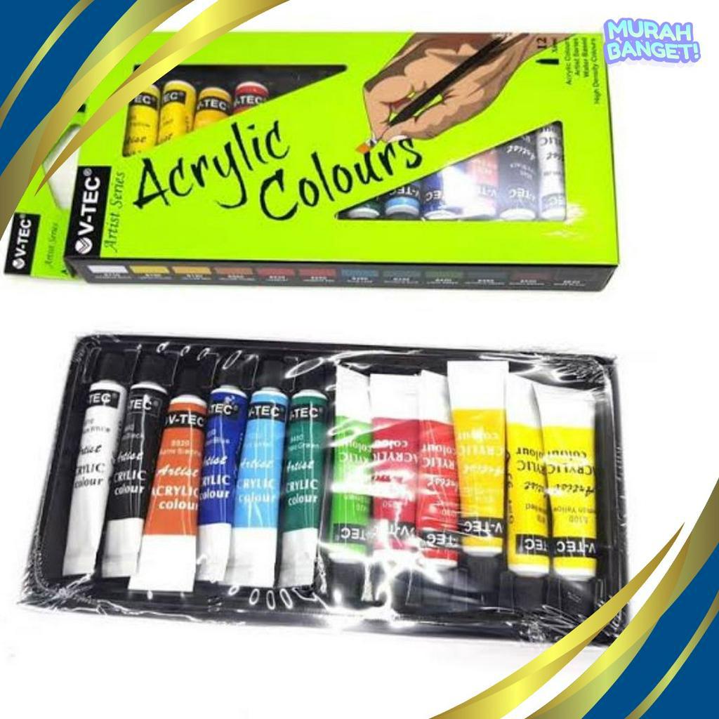 

KHUSUS Cat Akrilik 6ml isi 12 warna