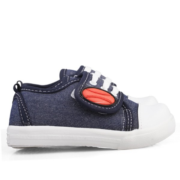 Sepatu Anak Laki Laki Umur 1 2  Tahun Unik Bahan Denim Model Lucu Murah Terbaru Murah Grosir K01 NAVY