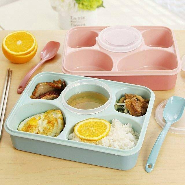 LUNCH BOX KOTAK MAKAN BENTO 5 SEKAT PLUS SOUP