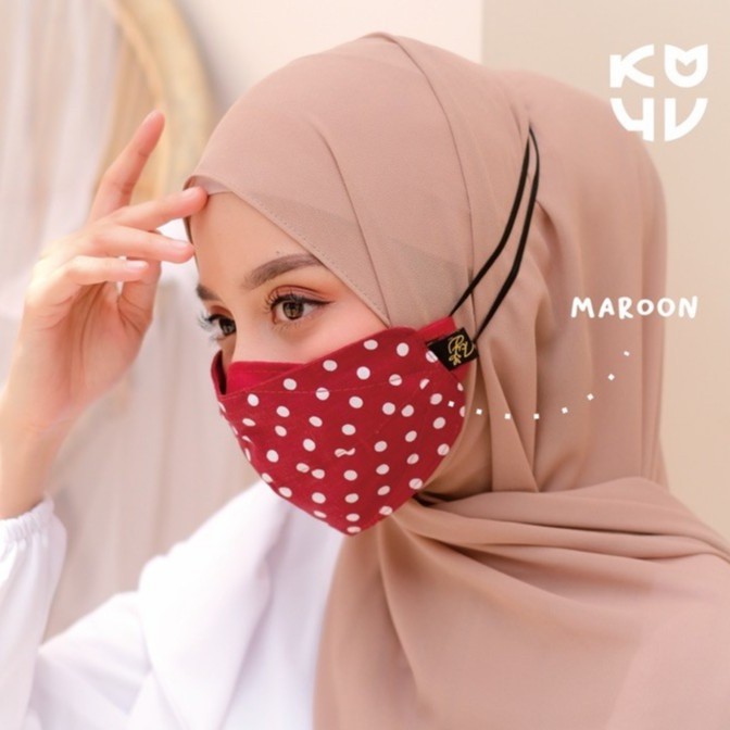 Koyu Hijab Masker 3ply Polkadot Best Seller