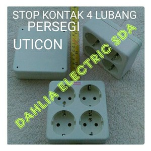 STOP KONTAK ARDE 4 LUBANG KOTAK UTICON SNI