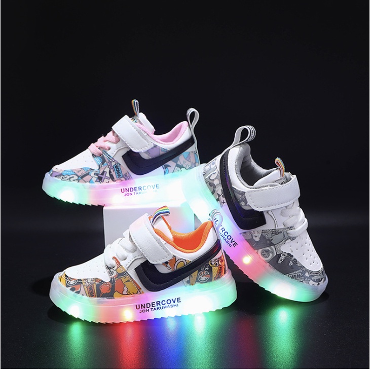 babyfit sepatu lampu led anak REAL JON AIR sneakers import gs-0602r