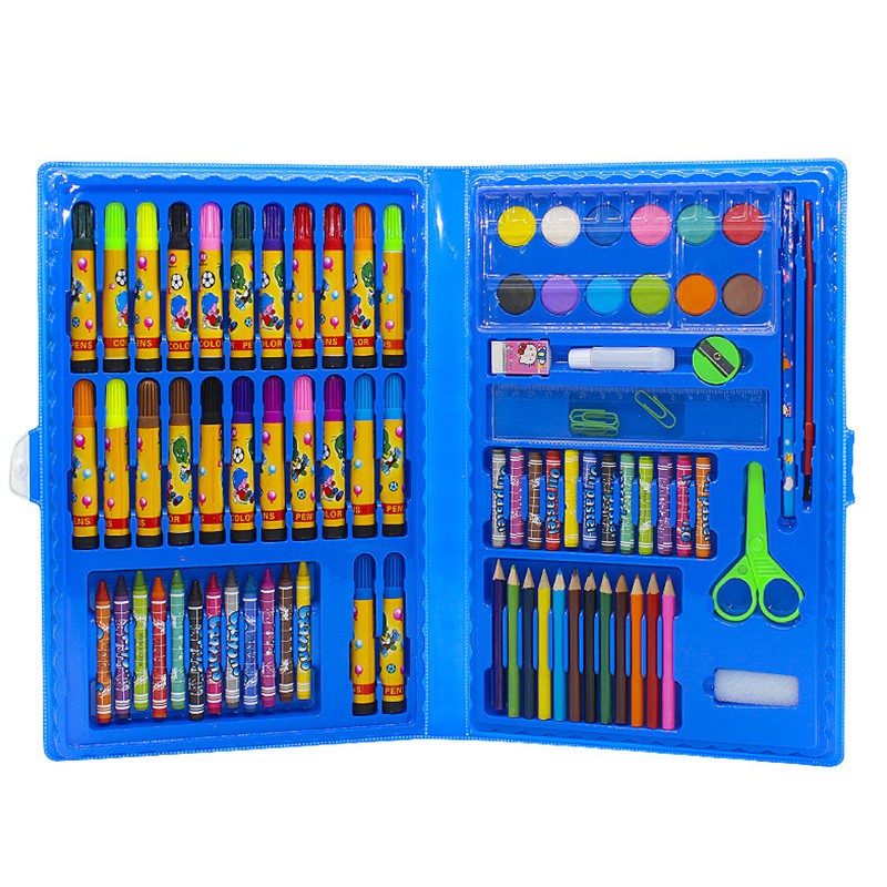 MARKAS Crayon Set Isi 86 Pensil Warna Cat Air Alat Lukis Karakter Stationary Color Pencil