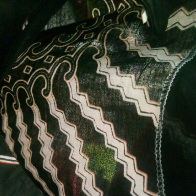 Batik Tunik Shibori Jumputan Terbaru Size S-3l / Hrb026 Yelbor Navbor / Biru Putih / Original..