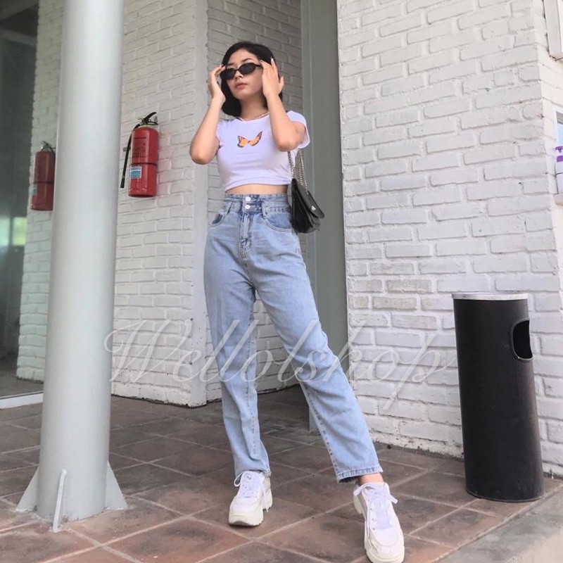 CELANA BOYFRIEND JEANS HIGHWAIST TWO BUTTONS JEANS CELANA BOYFRIEND JEANS HIGHWAIST TWO BUTTONS JEANS