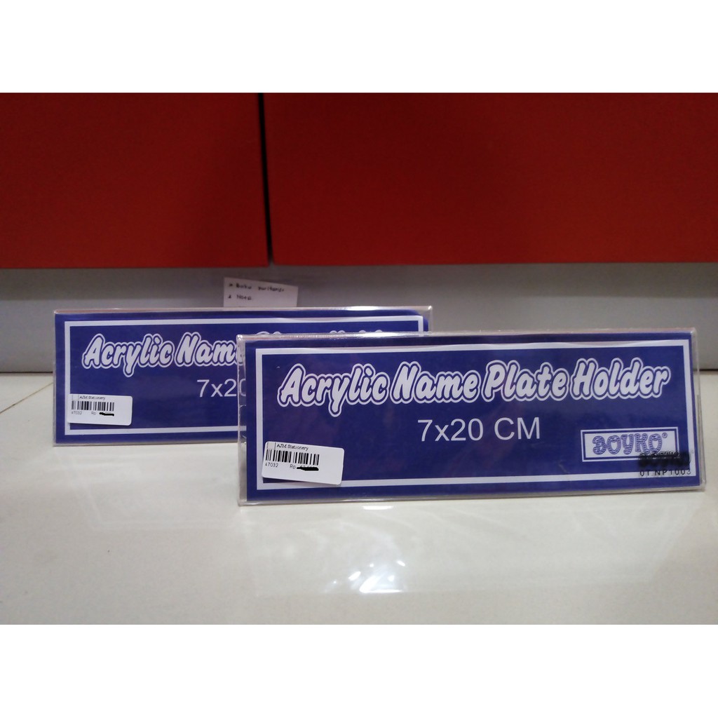 

ACRYLIC TEMPAT NAMA MERK BOYKO LAPIS 2