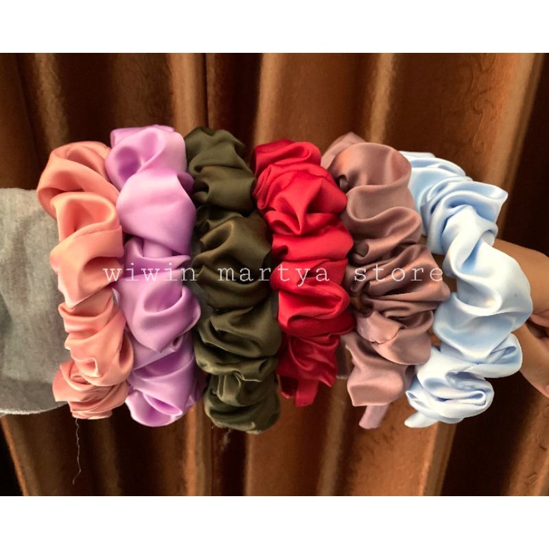 WMS BANDO SCRUNCHIE BESAR KOREA PREMIUM KAIN SATIN PREMIUM ANTI PATAH