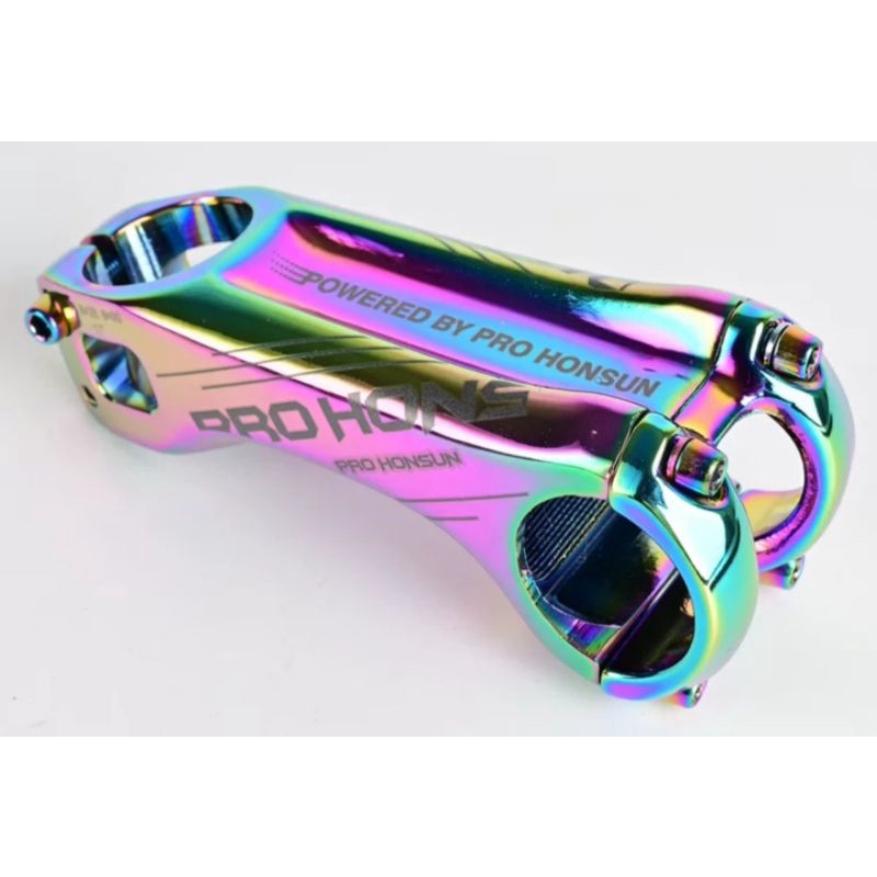 Honsun Pro Stem 31.8 mm 7 CM 17 Derajat Stem Handlebar Sepeda Rainbow