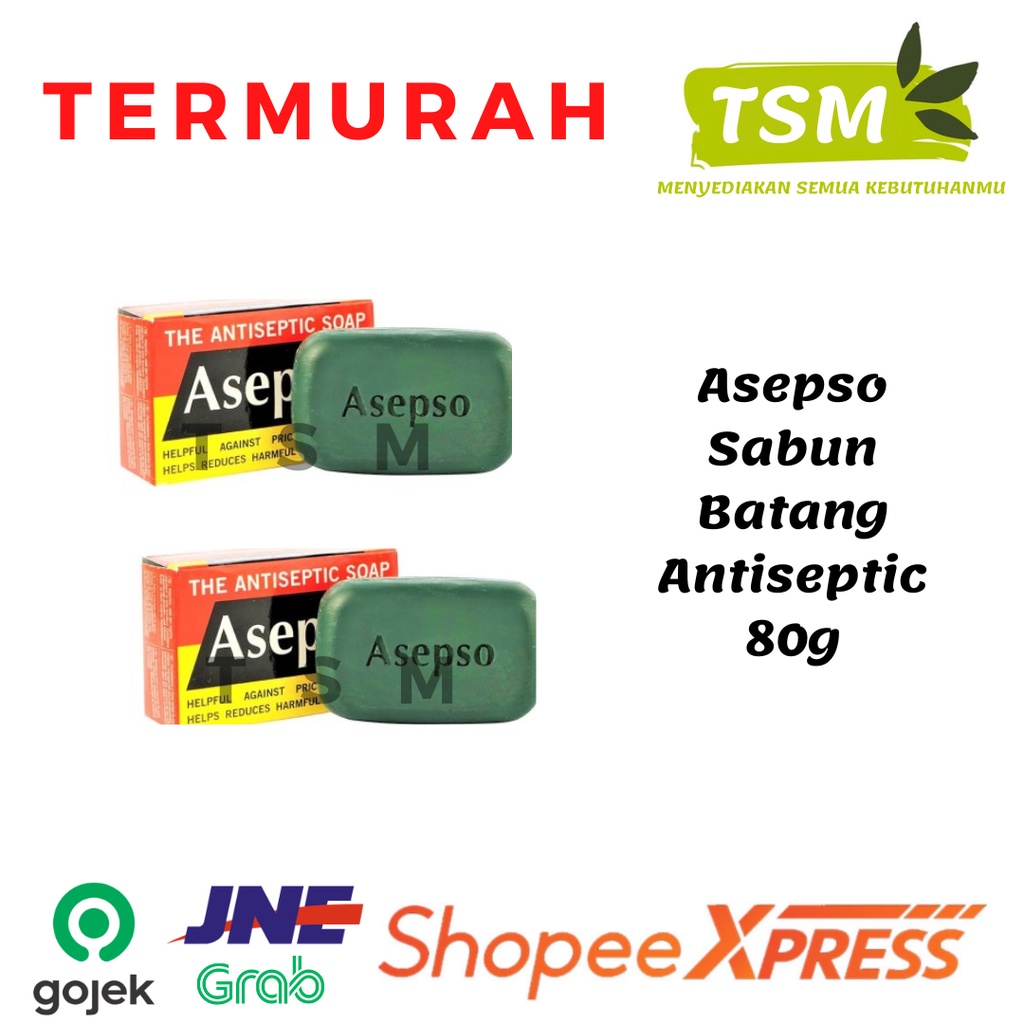 Asepso Sabun Batang Antiseptic 80g/Bar Soap Asepso plus Antiseptic 80g