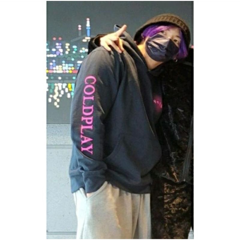 Jaket Hoodie Jumper BTS Jungkook X Coldplay DTF Print