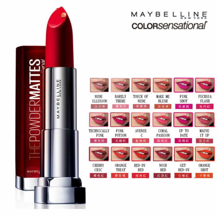 Kosmetik Bibir / Lipstik Maybelline / Lipstick Maybelline / Maybelline The Powder Mattes Lipstick