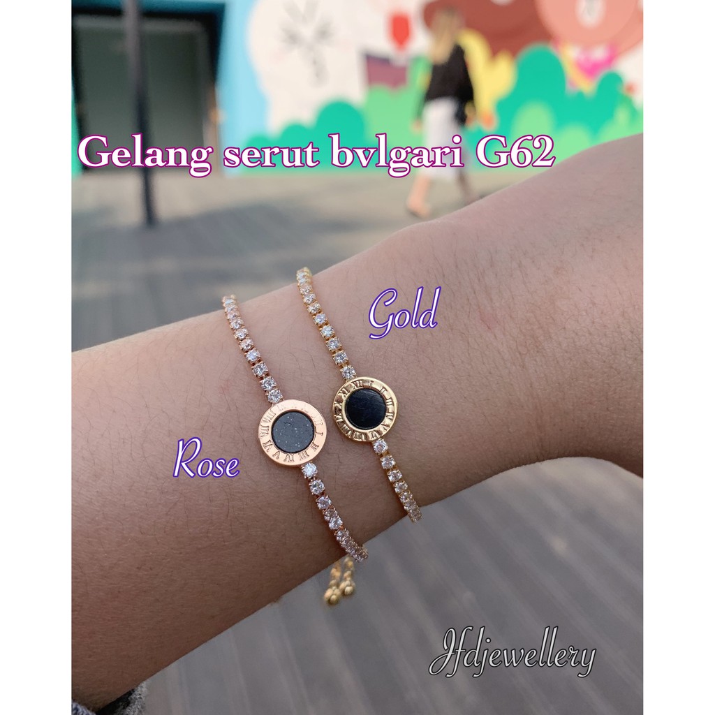 Gelang titanium bvlgari gelang serut bvlgari Gold, Rosegold - G62