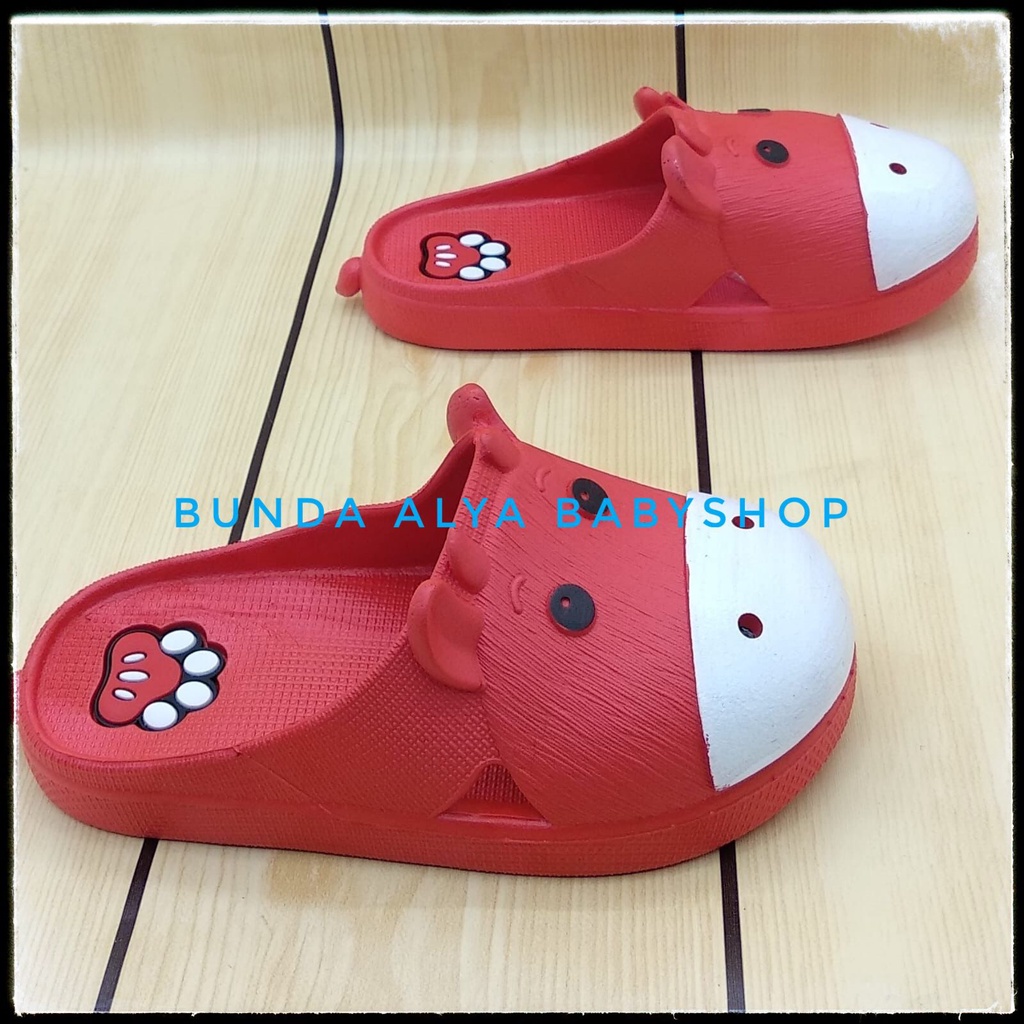 Sendal Anak Perempuan IMPORT Usia 4 5 6 7 Tahun MERAH Empuk Alas Karet Motif Karakter - Sandal Anak Perempuan Santai Nyaman Bahan Karet Lentur Elastis Size 25 - 36